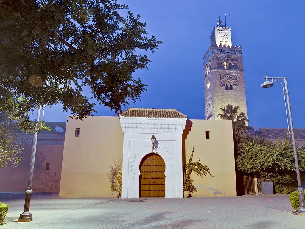 . La Kutubiyya (mosquée du 12ème siècle) à Marrakech .